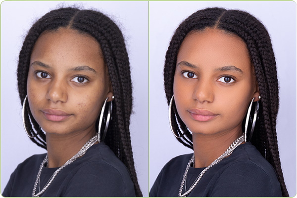 Corporate headshot portrait touch-up